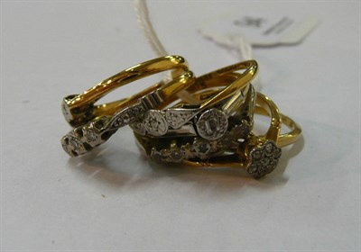 Lot 94 - Seven assorted diamond set rings