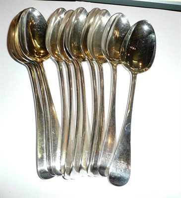 Lot 113 - Eleven silver tablespoons, 27oz approx