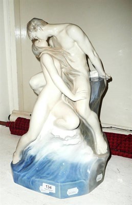 Lot 134 - Royal Copenhagen 'Rock and Wave' figural group