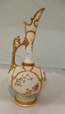 Lot 160 - Royal Worcester blush ivory ewer