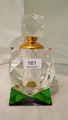 Lot 161 - Large modern cut glass scent bottle