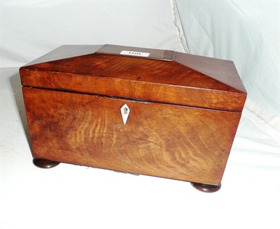 Lot 166 - Victorian mahogany tea caddy