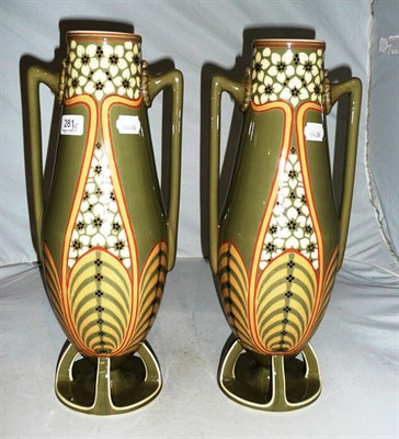 Lot 281 - Pair of Austrian secessionist vases