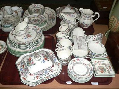 Lot 282 - A Copeland Spode 'Chinese Rose' part dinner service (on four trays)