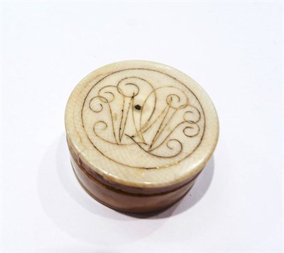 Lot 335 - English ivory box dated 1720