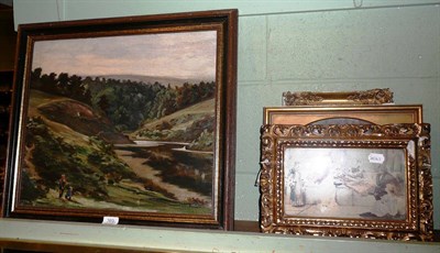 Lot 369 - Oil by Fred Stead, Victorian oil of fruit and two other pictures (3)