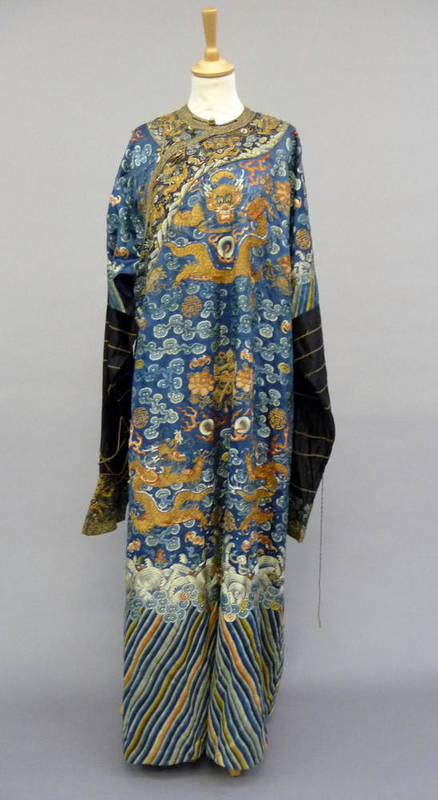 Lot 1087 - Late 19th Century Chinese Robe embroidered with dragons etc.