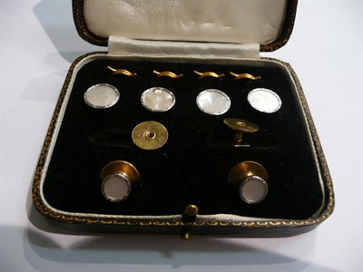 Lot 50 - A set of mother of pearl dress studs