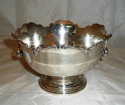 Lot 79 - Birmingham silver two-handled Monteith rose bowl, 24oz