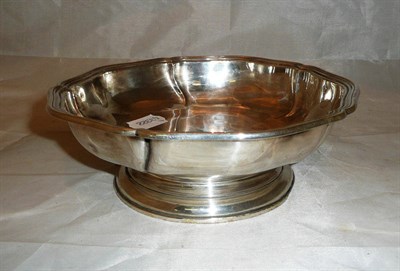 Lot 83 - Lobed pedestal dish with German inscription, stamped '800'