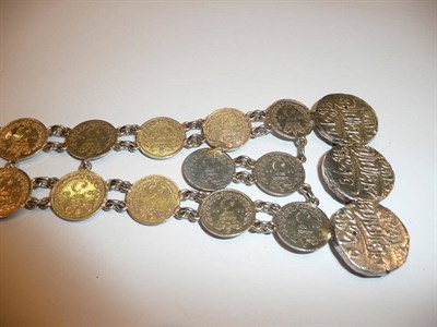 Lot 396 - Silver belt made from silver 3d coins