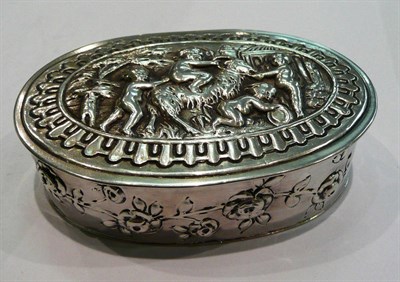 Lot 415 - A white metal Russian box