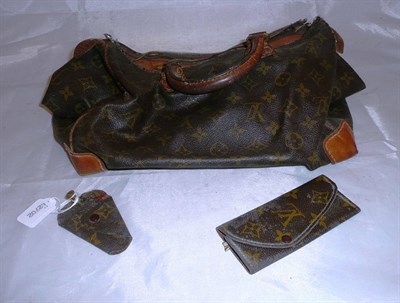 Lot 432 - Louis Vuitton bag and two key rings, circa 1969
