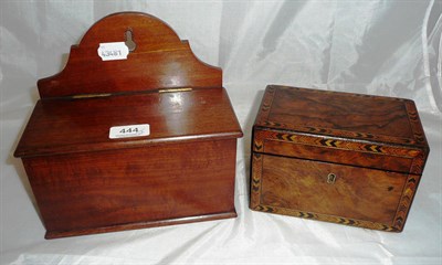 Lot 444 - Tea caddy and salt box
