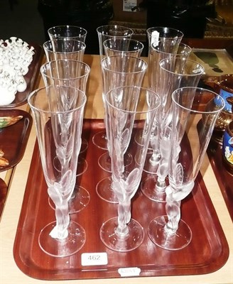 Lot 462 - A set of twelve crystal glasses made under licence to Faberge