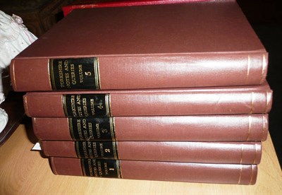 Lot 472 - Five volumes of Yorkshire notes and queries, 1904 - 1909