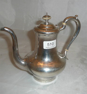 Lot 510 - A Russian white metal chocolate pot