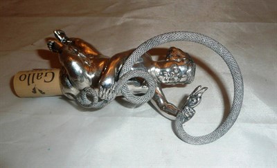 Lot 531 - A white metal model of Heracles