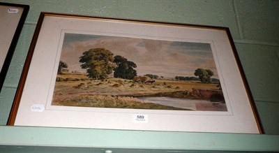 Lot 589 - Percy Lancaster - 'Haymaking near Settle, Yorkshire' signed watercolour