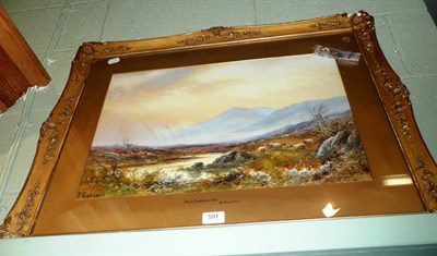Lot 591 - Watercolour near Loch Aber N.B. signed E Clarence