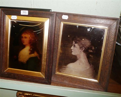 Lot 593 - Two crystoleums - ladies