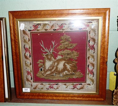 Lot 597 - 19th century framed sampler