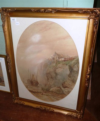 Lot 607 - Watercolour by Ralph Stubbs - Beached boats