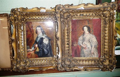 Lot 619 - Two 19th century framed watercolour portraits
