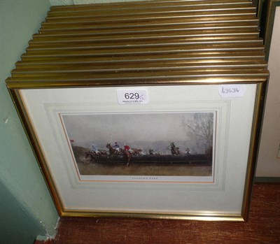 Lot 629 - Twelve Lionel Edwards racecourse prints, framed and glazed