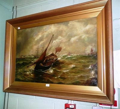 Lot 630 - Bernard Benedict Hemy - oil painting of ships