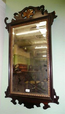 Lot 646 - George II style fret cut mirror