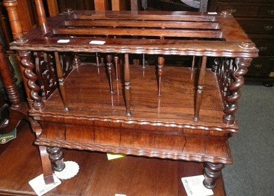 Lot 657 - A rosewood Canterbury (cut down)