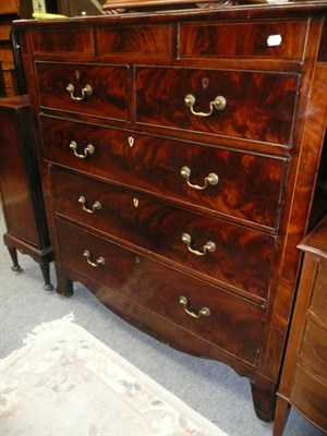Lot 663 - Mahogany five height chest of drawers
