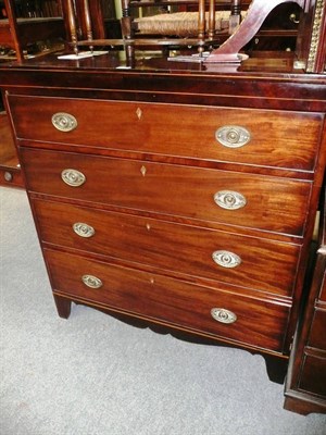 Lot 677 - 19th century mahogany four height chest of drawers