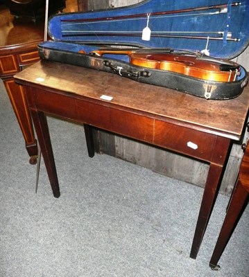 Lot 693 - A 19th century mahogany side table 81cm x 40cm x 70.5cm