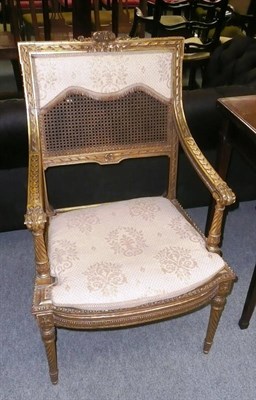 Lot 698 - Gilt carver chair