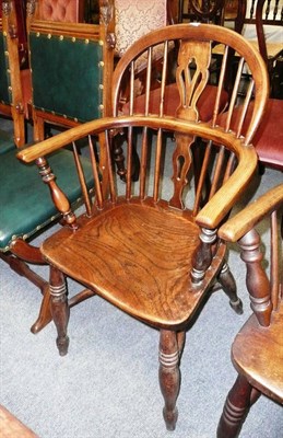 Lot 726 - A Windsor chair with crinoline stretcher