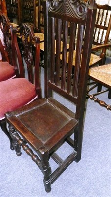 Lot 728 - 18th century oak chair