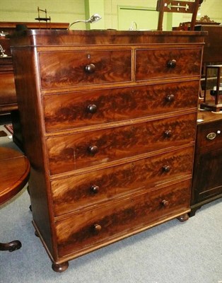 Lot 738 - A mahogany Victorian five height chest of drawers
