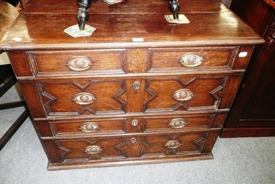 Lot 742 - Late 17th century oak chest (a.f.)