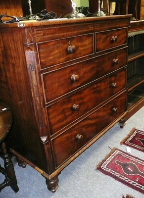 Lot 763 - 19th century mahogany straight front four height chest of drawers