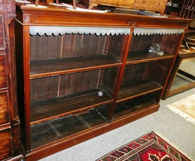 Lot 764 - Late Victorian mahogany open bookcase