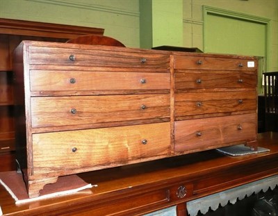 Lot 766 - Rosewood collector's chest with eight graduated drawers