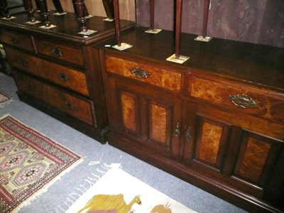 Lot 774 - Late 19th/early 20th century chest of drawers and matching cupboard