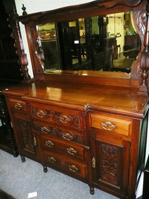 Lot 783 - Late 19th/early 20th century walnut mirror back sideboard