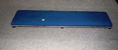 Lot 792 - Low kneeler stool, upholstered in blue
