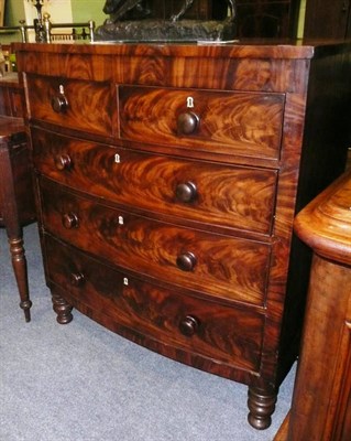 Lot 795 - A Victorian mahogany bow fronted four height chest