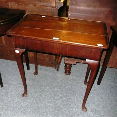 Lot 800 - George II mahogany silver table with end drawers