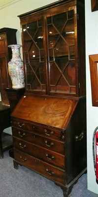 Lot 805 - George III bureau bookcase