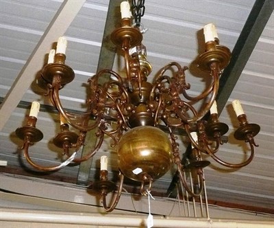 Lot 818 - Large twelve-branch chandelier (2ft x 3ft)